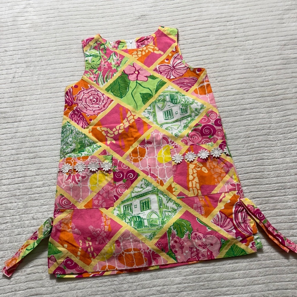 Lilly Pulitzer Vibrant Patchwork Girl Dress